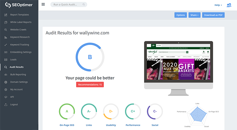 SEO audit tool